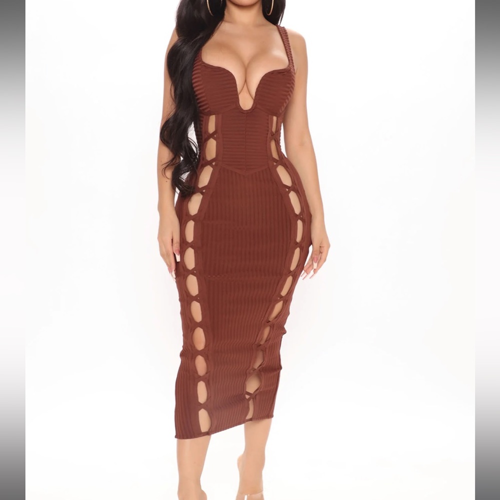 Fashion Nova Bandage Midi Dress